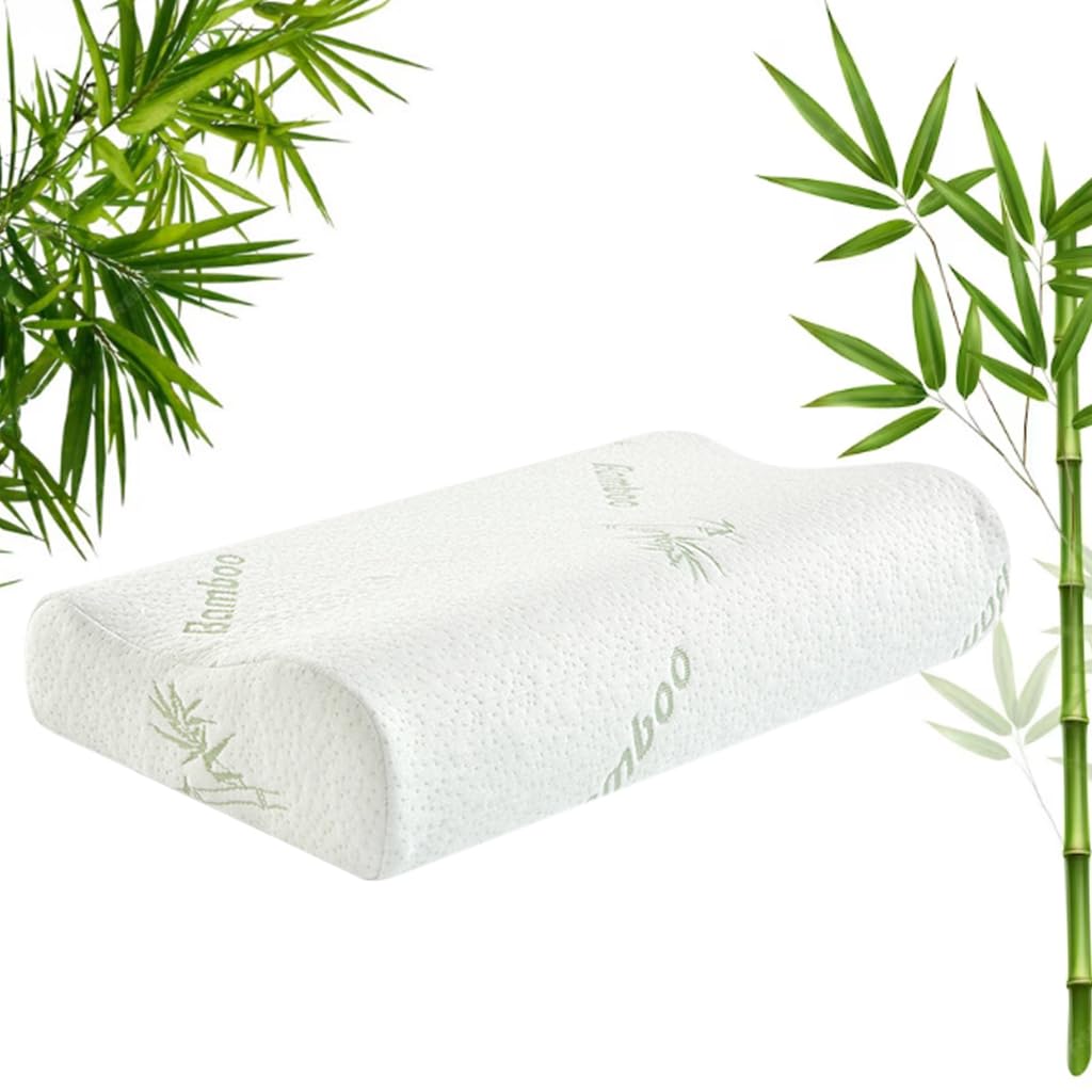 HASTHIP Sleeping Pillow Memory Foam Pillow Supportive Neck Contour Design Bamboo Fiber Memory Foam Pillow Gentle Supportive Sleeping Pillow HASTHIP Sleeping Pillow Memory Foam Pillow Supportive Neck Contour Design Bamboo Fiber Memory Foam Pillow Gentle Supportive Sleeping Pillow